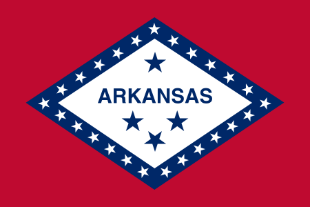 State flag of Arkansas in the US