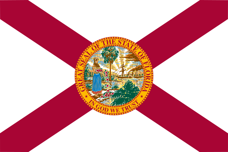State flag of Florida in the US