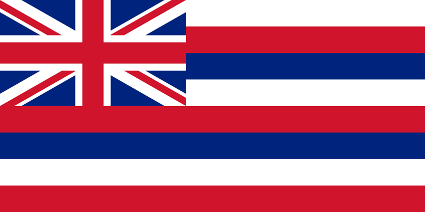 State flag of Hawaii in the US