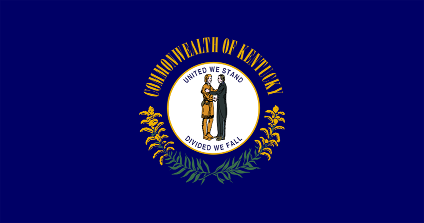 State flag of Kentucky in the US