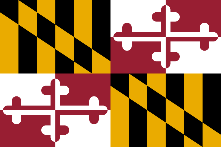 State flag of Maryland in the US