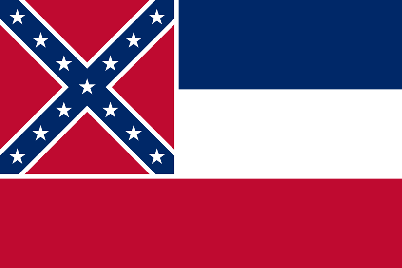 State flag of Mississippi in the US