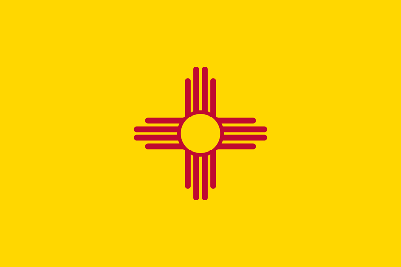 State flag of New Mexico in the US