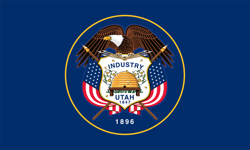 State flag of Utah in the US