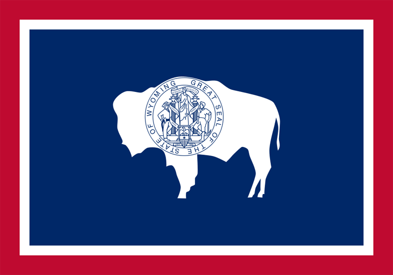 State flag of Wyoming in the US
